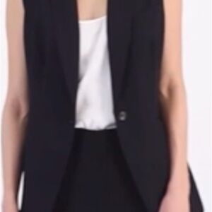 INC International Concepts Black Sleeveless Vest